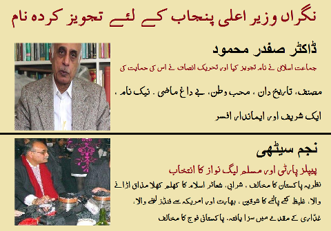 Najam Sethi vs Dr. Safdar Mahmood